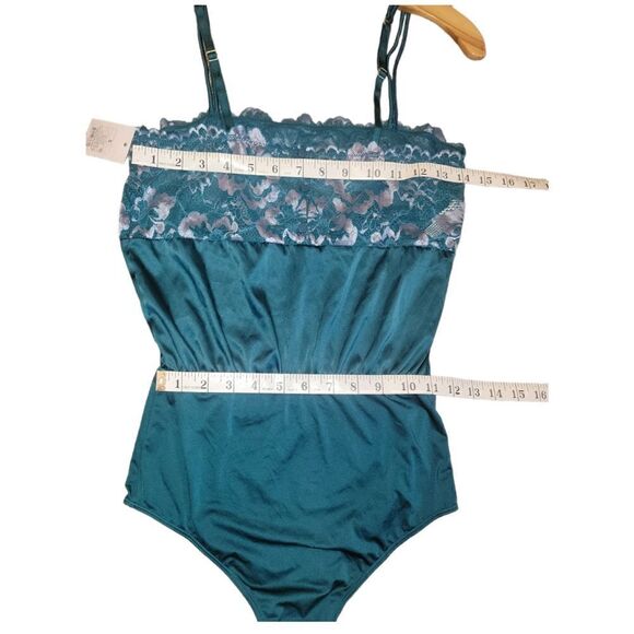 NWT Teal Lace Square Neck Bodysuit Auden Teal Small - Picture 8 of 10